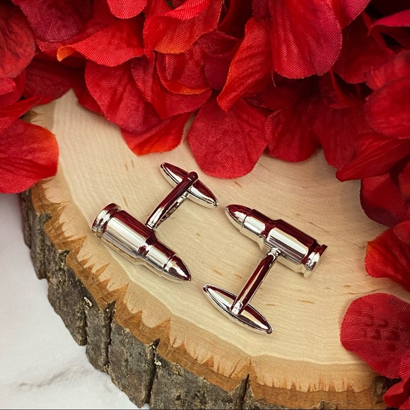 Silver M16 Rifle Bullet NRA Cufflinks - Picture 11 of 16